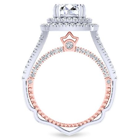 Lupin Round Moissanite Bridal Set whitegold