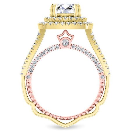 Lupin Round Moissanite Bridal Set yellowgold