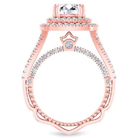 Lupin Round Moissanite Bridal Set rosegold