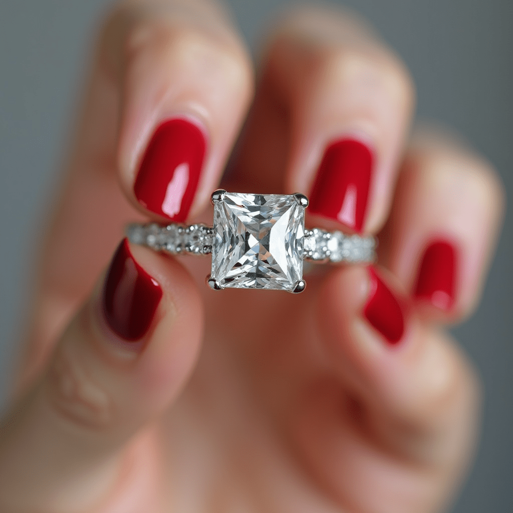 Magnolia - GIA Natural Princess Diamond Engagement Ring