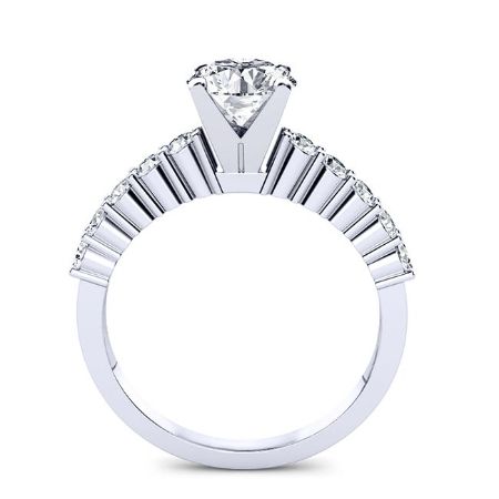 Magnolia Round Moissanite Bridal Set whitegold