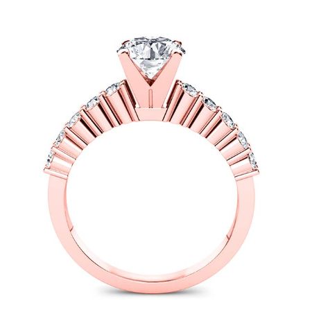 Magnolia Round Moissanite Bridal Set rosegold