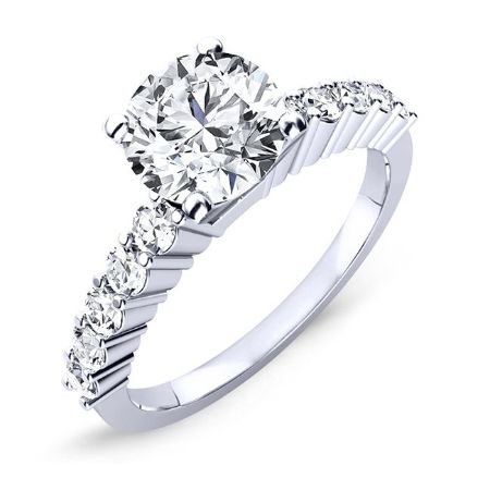 Magnolia Round Moissanite Bridal Set whitegold