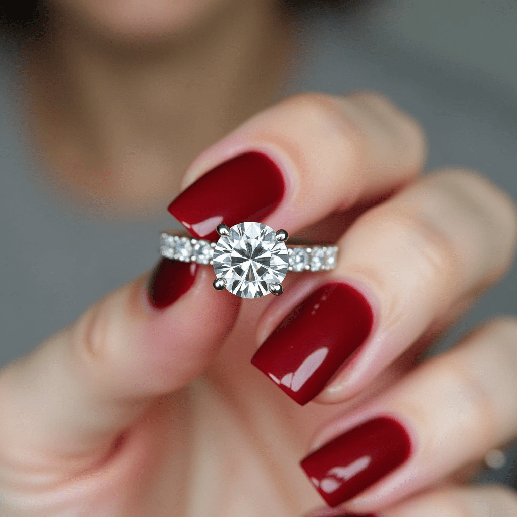 Magnolia - Round Moissanite Engagement Ring