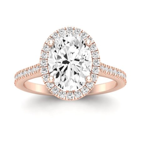 Mallow Moissanite Matching Band Only (does Not Include Engagement Ring) For Ring With Oval Center rosegold
