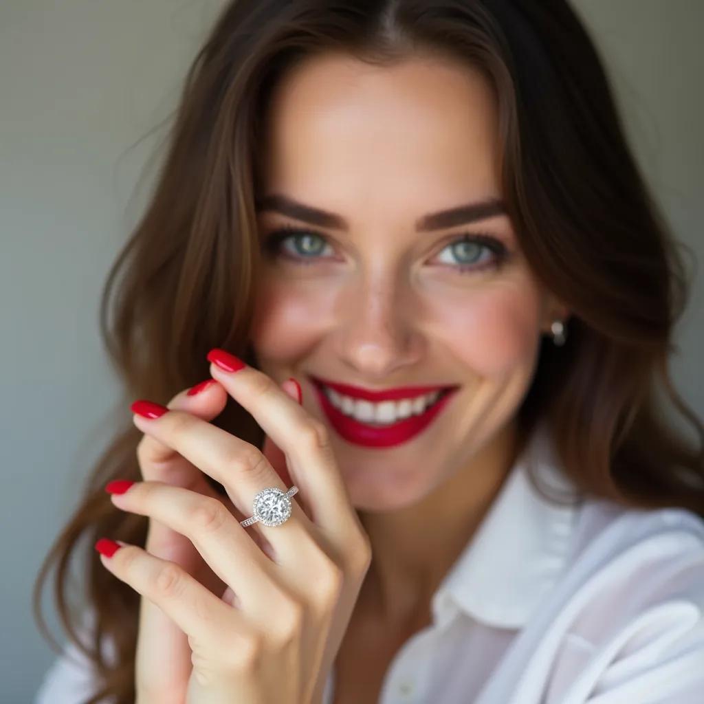 Mallow - Round Moissanite Engagement Ring