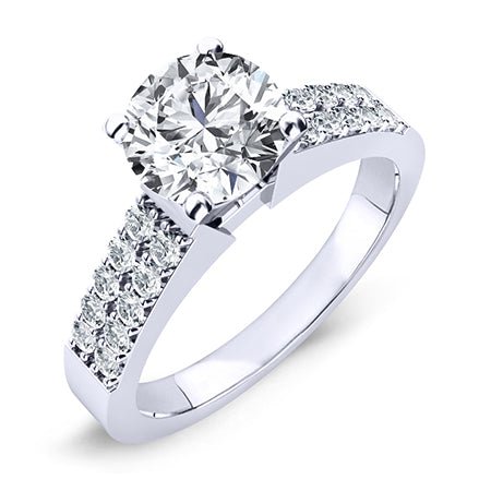 Malva Round Moissanite Bridal Set whitegold