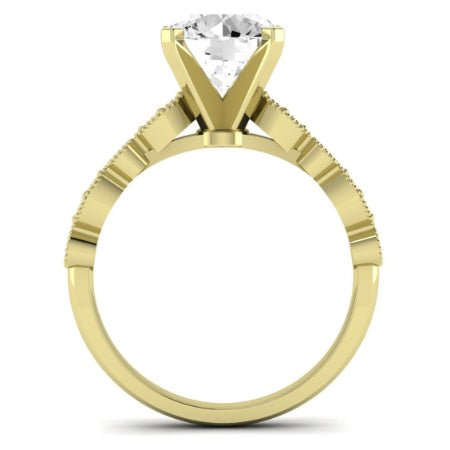 Marigold Diamond Matching Band Only (does Not Include Engagement Ring) For Ring With Round Center yellowgold