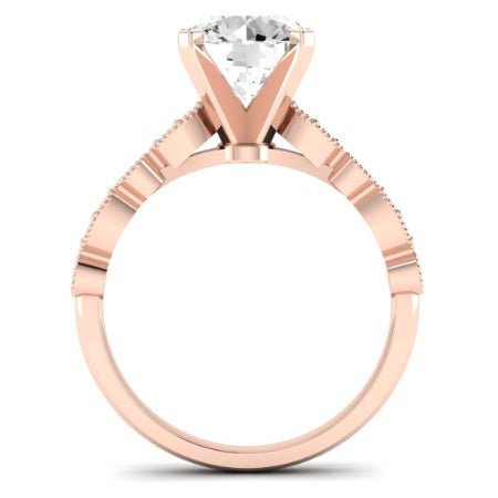 Marigold Diamond Matching Band Only (does Not Include Engagement Ring) For Ring With Round Center rosegold