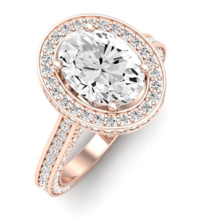 Buttercup Moissanite Matching Band Only (does Not Include Engagement Ring) For Ring With Oval Center rosegold