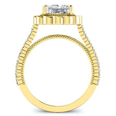 Ruellia Moissanite Matching Band Only (engagement Ring Not Included) For Ring With Princess Center yellowgold