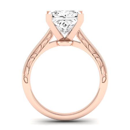 Astilbe Moissanite Matching Band Only (does Not Include Engagement Ring) For Ring With Princess Center rosegold