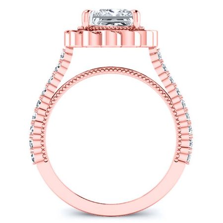 Ruellia Moissanite Matching Band Only (engagement Ring Not Included) For Ring With Princess Center rosegold