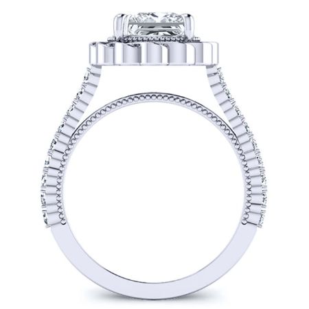 Ruellia Moissanite Matching Band Only (engagement Ring Not Included) For Ring With Princess Center whitegold