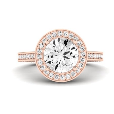 Buttercup Moissanite Matching Band Only (does Not Include Engagement Ring) For Ring With Round Center rosegold
