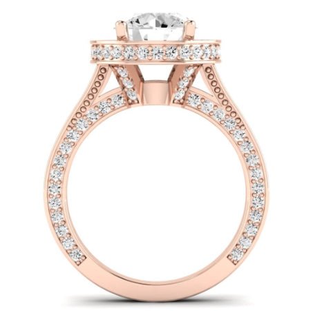 Buttercup Moissanite Matching Band Only (does Not Include Engagement Ring) For Ring With Round Center rosegold