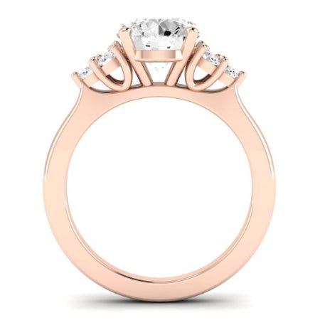 Alyssa Moissanite Matching Band Only (does Not Include Engagement Ring) For Ring With Round Center rosegold