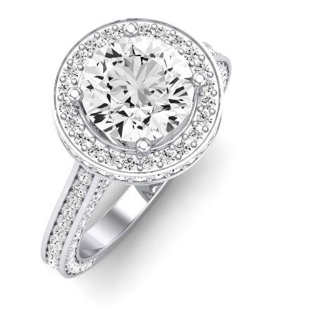 Buttercup Moissanite Matching Band Only (does Not Include Engagement Ring) For Ring With Round Center whitegold