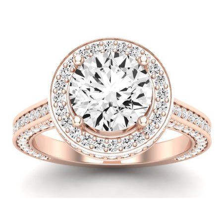 Buttercup Moissanite Matching Band Only (does Not Include Engagement Ring) For Ring With Round Center rosegold