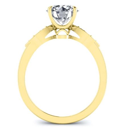 Mulberry Round Moissanite Bridal Set yellowgold
