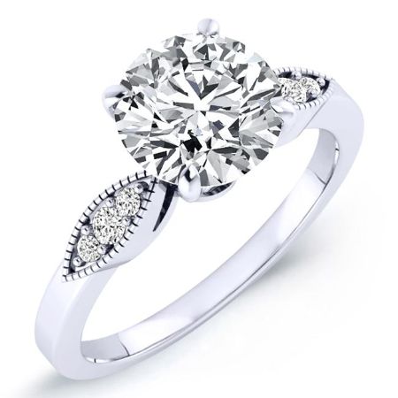 Mulberry Round Moissanite Bridal Set whitegold