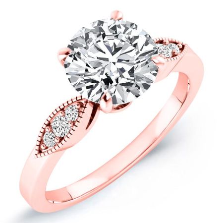 Mulberry Round Moissanite Bridal Set rosegold