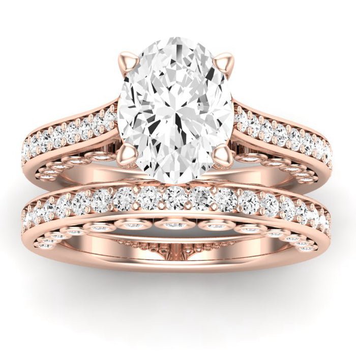 Nala Oval Moissanite Bridal Set rosegold