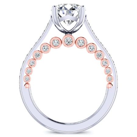 Nala Round Moissanite Bridal Set whitegold