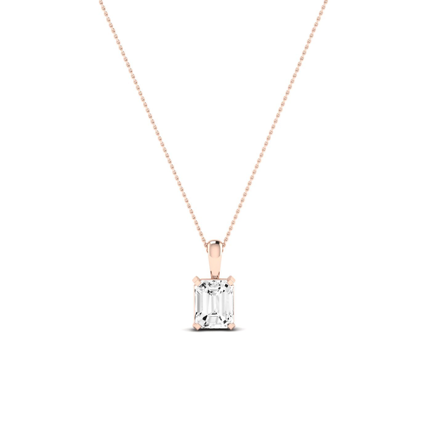 Orchid Cushion Cut Diamond Solitaire Necklace
