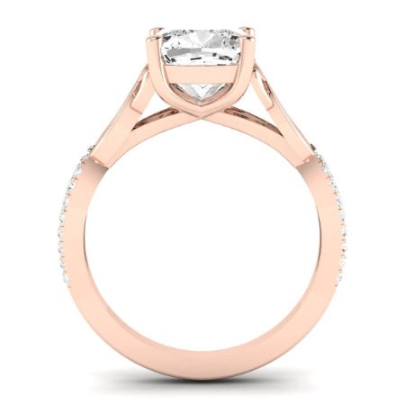 Pavonia Diamond Matching Band Only (does Not Include Engagement Ring) For Ring With Cushion Center rosegold
