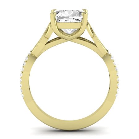 Pavonia Diamond Matching Band Only (does Not Include Engagement Ring) For Ring With Cushion Center yellowgold