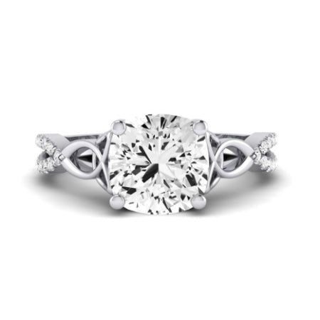 Pavonia Diamond Matching Band Only (does Not Include Engagement Ring) For Ring With Cushion Center whitegold