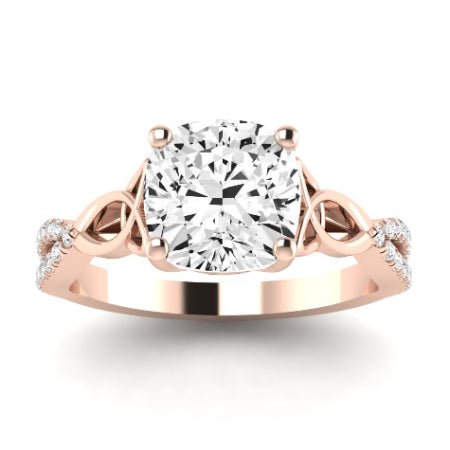 Pavonia Diamond Matching Band Only (does Not Include Engagement Ring) For Ring With Cushion Center rosegold