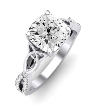 Pavonia Diamond Matching Band Only (does Not Include Engagement Ring) For Ring With Cushion Center whitegold