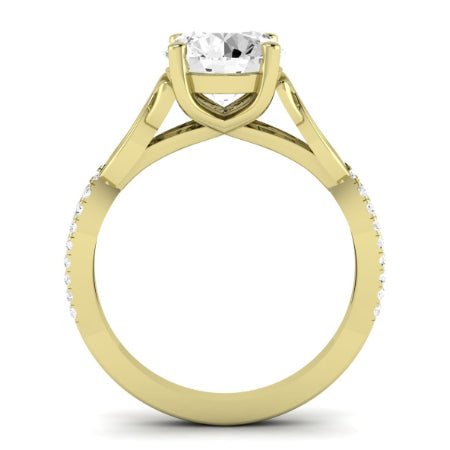 Pavonia Diamond Matching Band Only (does Not Include Engagement Ring) For Ring With Round Center yellowgold