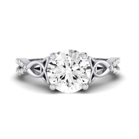 Pavonia Diamond Matching Band Only (does Not Include Engagement Ring) For Ring With Round Center whitegold