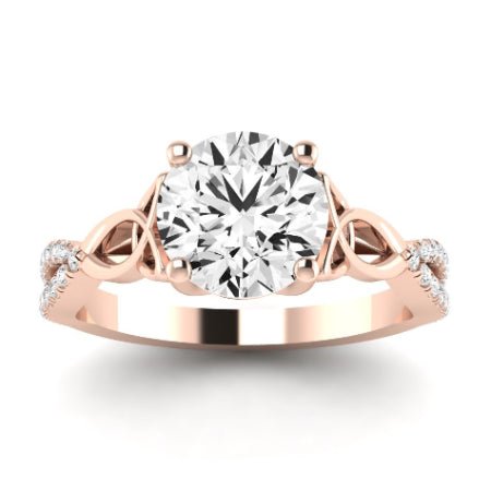 Pavonia Diamond Matching Band Only (does Not Include Engagement Ring) For Ring With Round Center rosegold