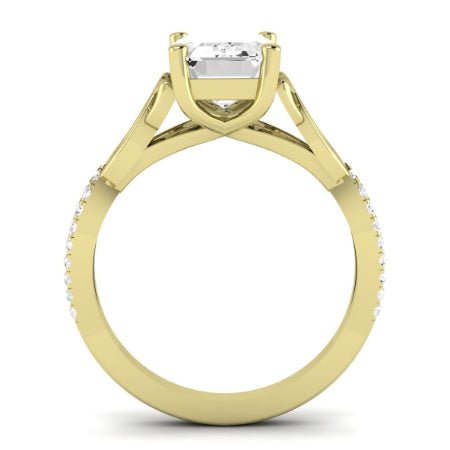 Pavonia Emerald Moissanite Bridal Set yellowgold