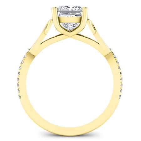 Pavonia Princess Moissanite Engagement Ring yellowgold