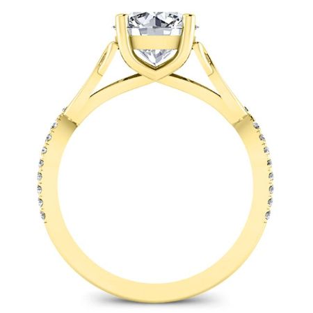 Pavonia Round Moissanite Bridal Set yellowgold