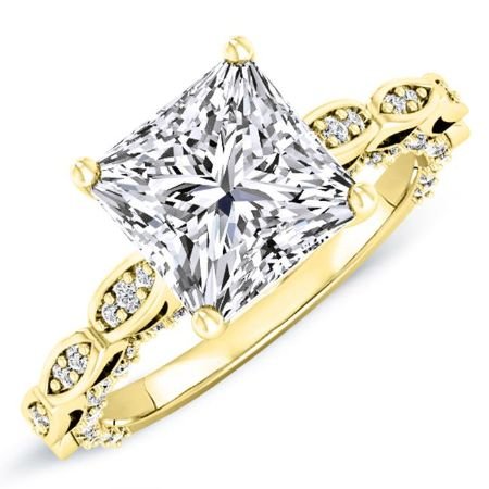 Peregrine Princess Moissanite Bridal Set yellowgold