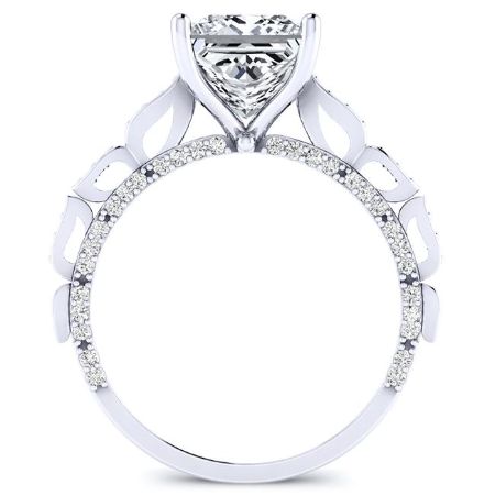 Peregrine Princess Moissanite Bridal Set whitegold