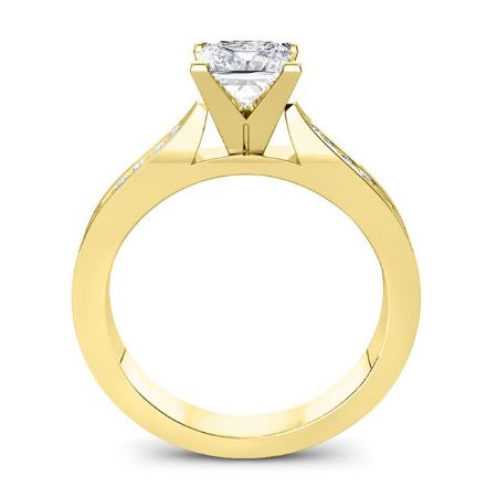 Petunia Princess Moissanite Engagement Ring yellowgold