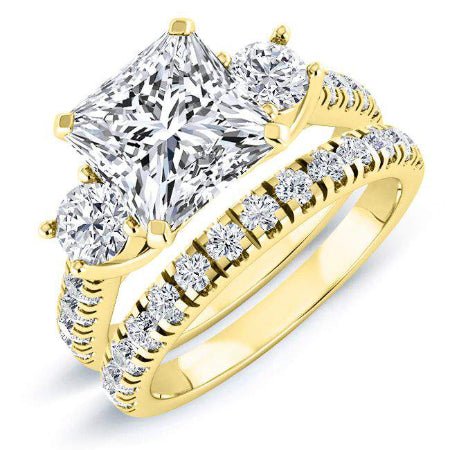 Primrose Princess Moissanite Bridal Set yellowgold