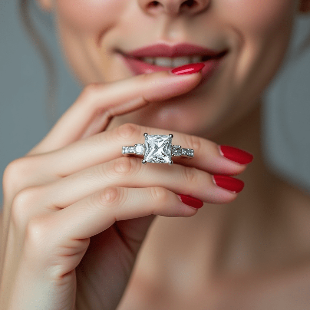 Primrose - Princess Moissanite Engagement Ring