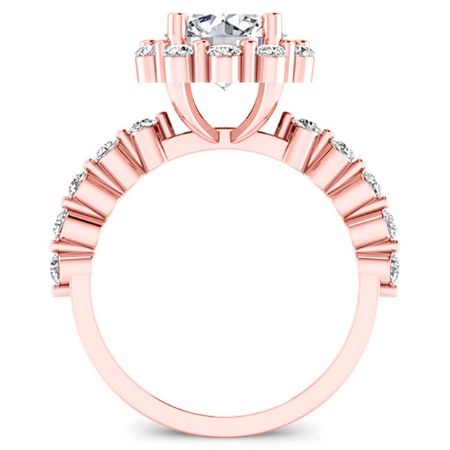 Privet Princess Moissanite Bridal Set rosegold
