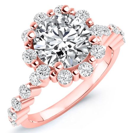 Privet Round Moissanite Bridal Set rosegold