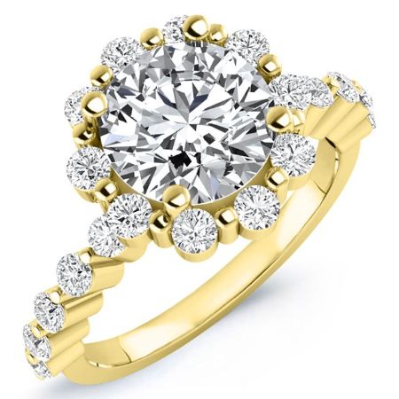 Privet Round Moissanite Bridal Set yellowgold