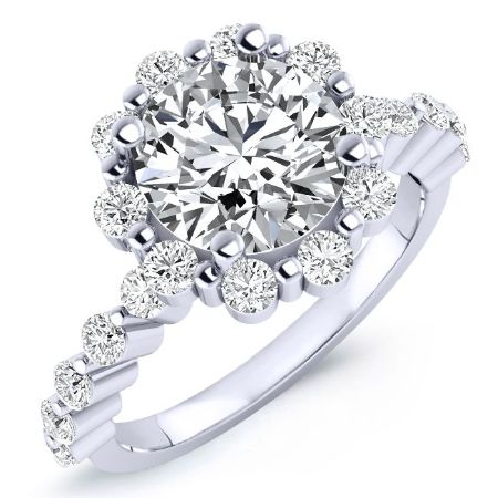 Privet Round Moissanite Bridal Set whitegold