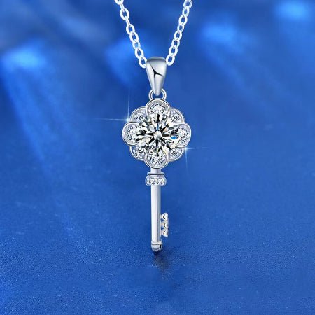 Riley Moissanite Necklace whitegold